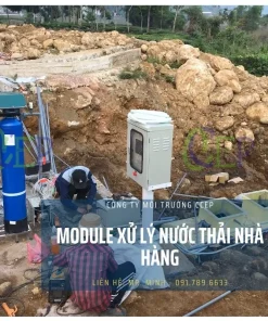 Module xử lý nước thải nhà hàng khách sạn được lắp đặt chìm