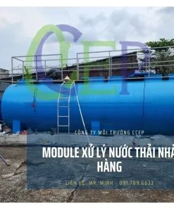 Module xử lý nước thải nhà hàng khách sạn được lắp đặt nổi