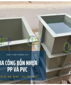 Bể nhúng sơn tĩnh điện bằng nhựa PP - bền đẹp giá rẻ Quá trình thử nước bồn nhựa PP sau khi sản xuất