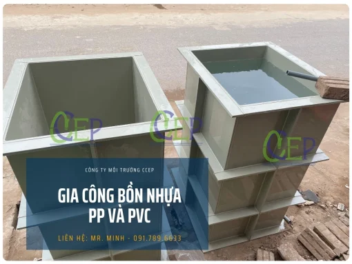 Quá trình thử nước bồn nhựa PP sau khi sản xuất