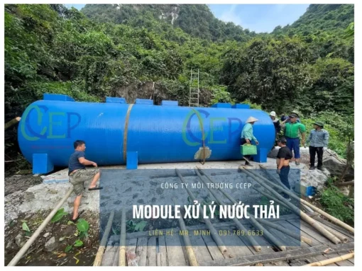Module xử lý nước thải sinh hoạt 15m3 của CCEP lắp đặt nhanh