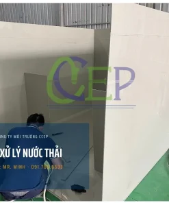 Gia công tấm để ghép bồn bể xử lý nước thải bằng nhựa PP