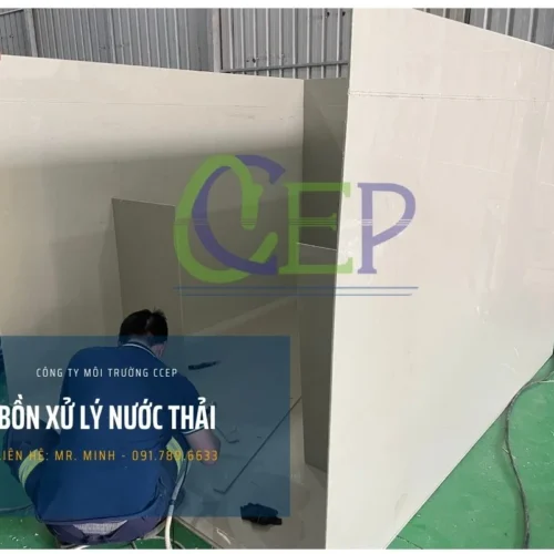 Gia công tấm để ghép bồn bể xử lý nước thải bằng nhựa PP