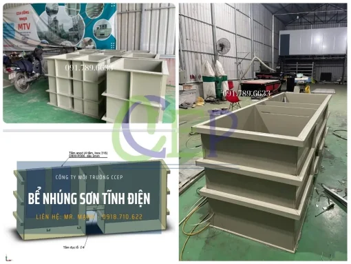 Bể nhúng sơn tĩnh điện nhựa PP chất lượng cao