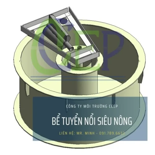 Bể tuyển nổi siêu nông chế tạo bằng nhựa PP của CCEP
