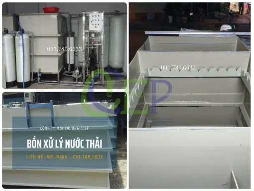 Bồn bể xử lý nước thải bằng nhựa PP của CCEP