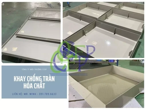 Khay chống tràn hóa chất bằng nhựa PP chất lượng