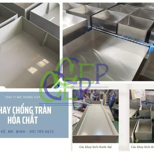 Khay chống tràn hóa chất bằng nhựa PP chất lượng cao