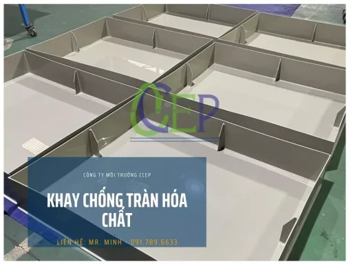 Khay chống tràn hóa chất bằng nhựa PP chất lượng cao