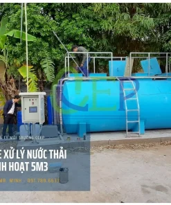 Module xử lý nước thải sinh hoạt 5m3 giá rẻ Module xử lý nước thải sinh hoạt 5m3 được đặt nổi