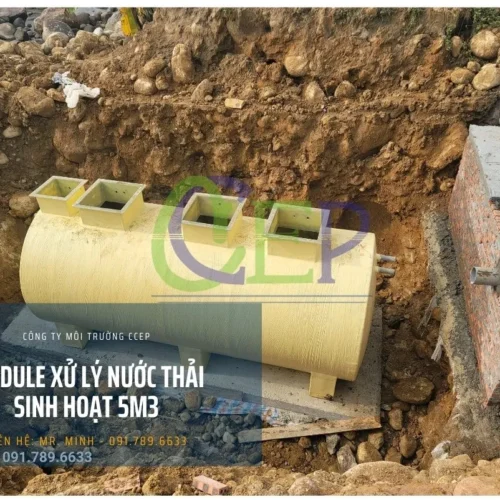 Module xử lý nước thải sinh hoạt 5m3 được đặt chìm