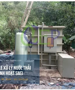 Module xử lý nước thải sinh hoạt 5m3 giá rẻ Module xử lý nước thải sinh hoạt 5m3 chế tạo bằng vật liệu nhựa PP