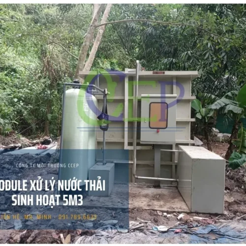 Module xử lý nước thải sinh hoạt 5m3 chế tạo bằng vật liệu nhựa PP