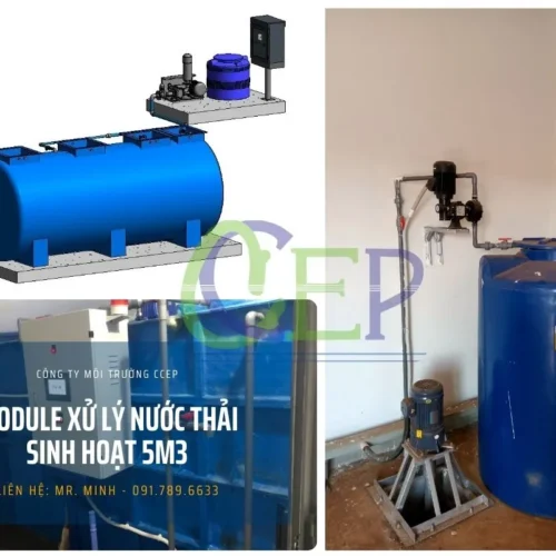 Thiết bị của Module xử lý nước thải sinh hoạt 5m3