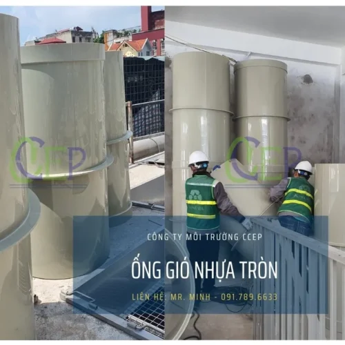 Chuẩn bị ống gió nhựa tròn đi thi công