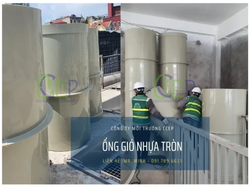 Chuẩn bị ống gió nhựa tròn đi thi công