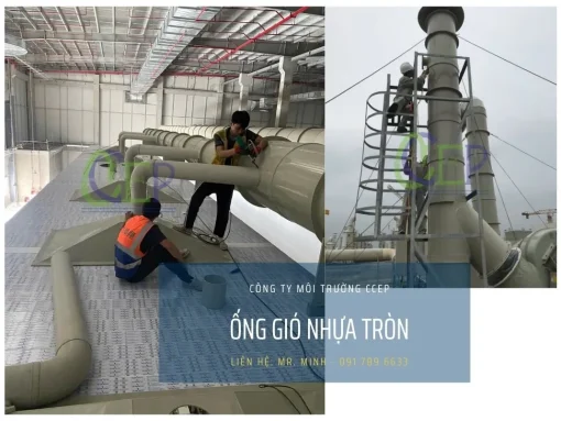 Ống gió nhựa tròn bằng nhựa PP của CCEP