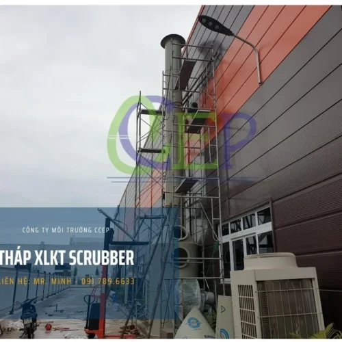 Tháp xử lý khí thải Scrubber chất lượng cao Tháp xử lý khí thải Scrubber của CCEP chế tạo bằng vật liệu nhựa PP