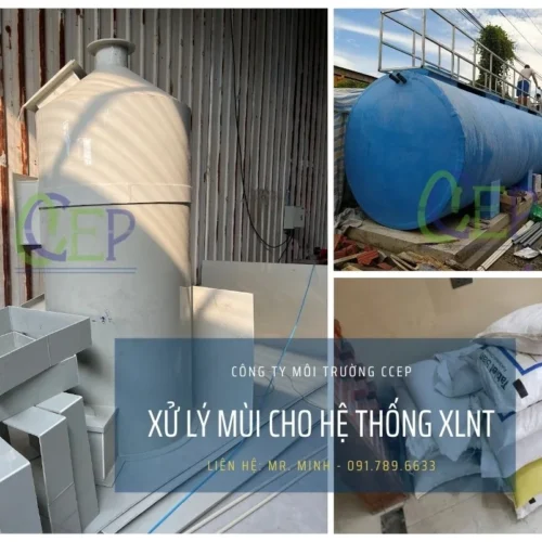 Hệ thống tháp xử lý mùi cho hệ thống xử lý nước thải bằng nhựa PP