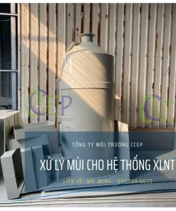 Tháp xử lý mùi cho hệ thống xử lý nước thải hiệu quả Hệ thống tháp xử lý mùi cho hệ thống xử lý nước thải bằng nhựa PP của CCEP
