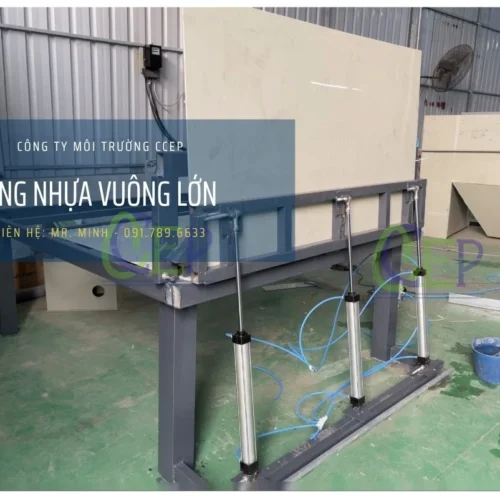 Ống gió nhựa vuông lớn trong hệ thống xử lý khí thải của CCEP