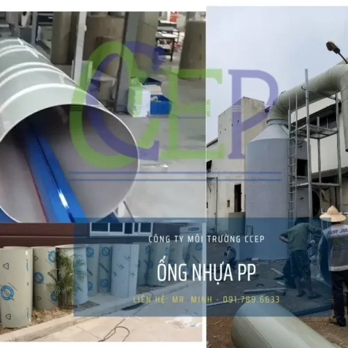 Ống nhựa PP & phụ kiện - Bảng giá mới nhất 2025 Ống nhựa PP trong hệ thống xử lý khí thải được chế tạo bằng công nghệ cao