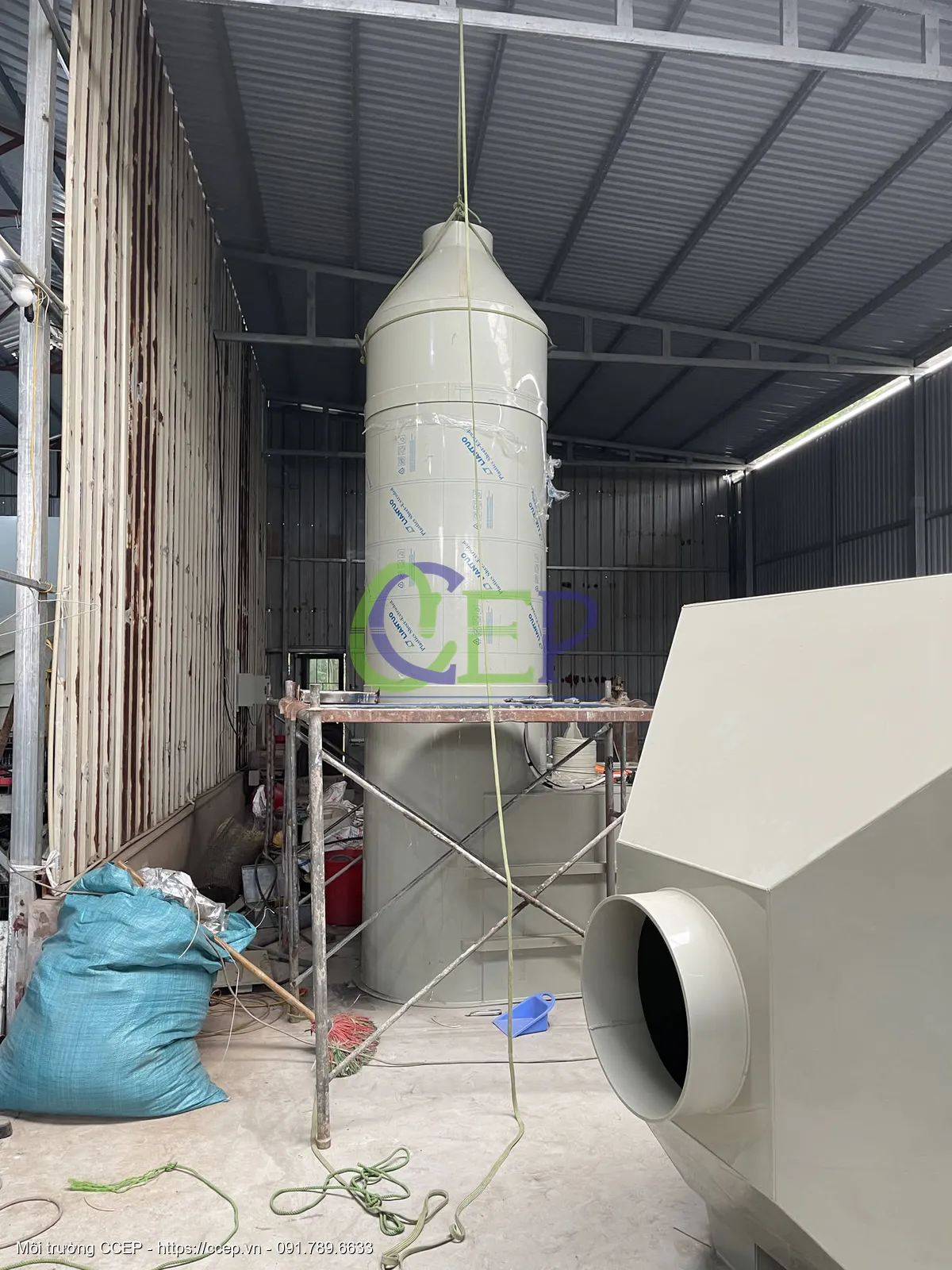 Xử lý mùi hệ thống xử lý nước thải bằng công nghệ biofilter của CCEP