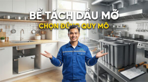 Bể tách dầu mỡ gia đình, nhà hàng, công nghiệp khác gì