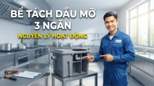 Bể tách dầu mỡ là gì và nguyên lý hoạt động 3 ngăn