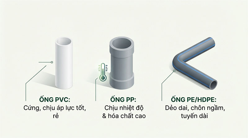 Ống dẫn nhựa PP/PVC/PE trong hệ thống xử lý môi trường ong nhua pp pvc pe 0001 2
