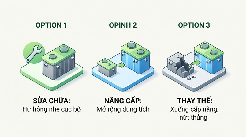 Dấu hiệu cần thay thế hoặc nâng cấp bể tách dầu mỡ thay the be tach dau mo 0000 3