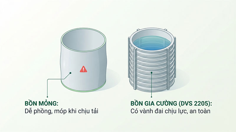 Tiêu chuẩn độ dày và chịu lực của bồn bể nhựa công nghiệp tieu chuan do day bon nhua 0000 3