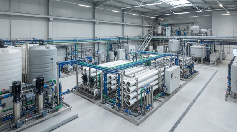 Zero Liquid Discharge (ZLD) là gì, gồm công đoạn nào? Ảnh minh họa: Hệ thống tuần hoàn nước thải công nghiệp theo định hướng ZLD với module xử lý hiện đại.